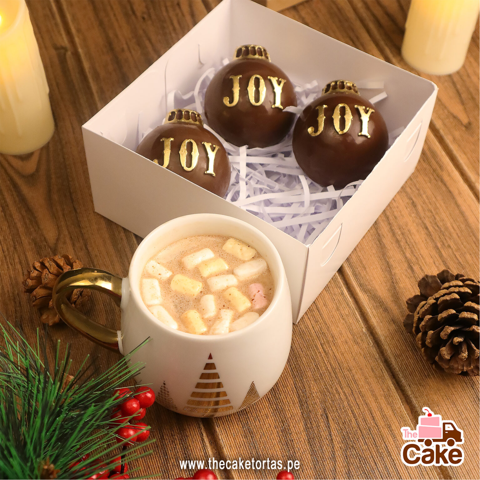 4 Bombas De Chocolate Navideño - The Cake Tortas